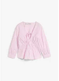 Blusa arricciata con cuciture elasticizzate, bonprix