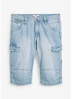Bermuda cargo lunghi in jeans leggeri, relaxed fit, bonprix