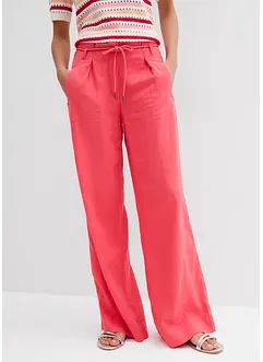 Pantaloni paper bag in misto lino leggero, bonprix