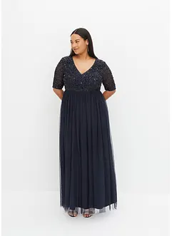 Abito lungo con paillettes, bonprix