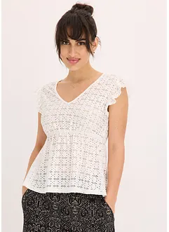 Maglia con ricami traforati, bonprix