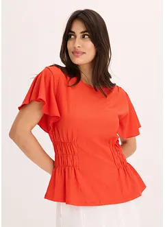 Maglia in  jersey crêpe con dettagli smock, bonprix