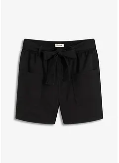 Shorts in twill con cintura da annodare, bonprix