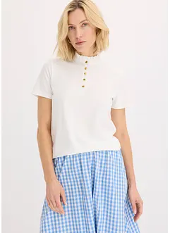 Maglia in cotone con ruches, bonprix