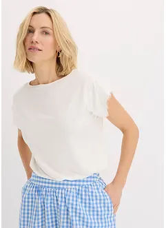 Maglia con pizzo lavorato all'uncinetto, bonprix