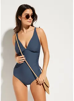 Costume intero modellante a compressione leggera con scollo a V, bonprix