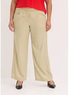 Pantaloni in lyocell con pinces, bonprix