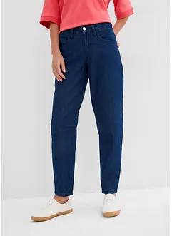 Jeans barrel in cotone biologico, vita media, bonprix
