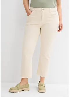 Jeans flared cropped, vita alta, bonprix