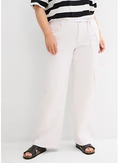 Jeans wide leg con cintura, vita media, bonprix