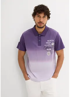 Polo a maniche corte in puro cotone con colori sfumati, bonprix