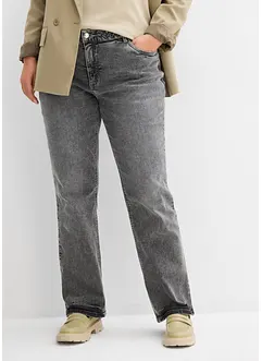 Jeans straight, vita media, bonprix