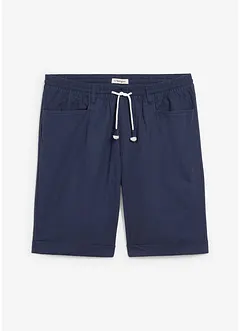 Bermuda con elastico in vita in misto lino, regular fit, bonprix