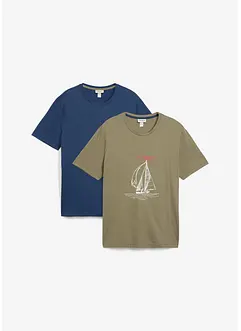 T-shirt in puro cotone biologico (pacco da 2), bonprix