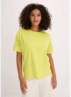 T-shirt con ricami traforati, bonprix