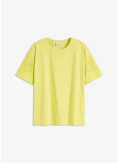 T-shirt con ricami traforati, bonprix
