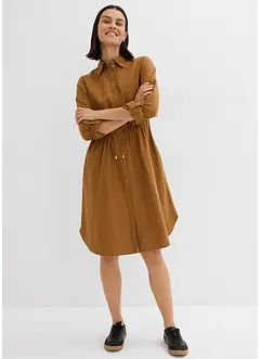 Abito chemisier in misto lino e cotone, bonprix