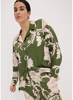 Blusa in satin fantasia, bonprix