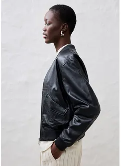 Bomber in nappa di agnello, bonprix