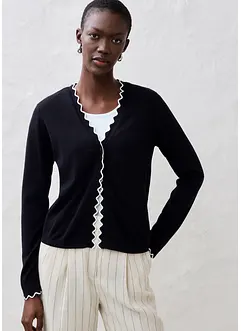 Cardigan in filato fine misto seta, bonprix