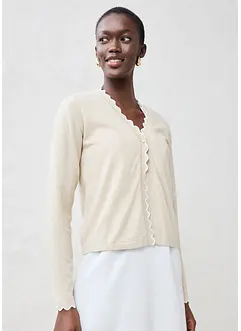 Cardigan in filato fine misto seta, bonprix