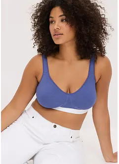 Reggiseno t-shirt senza ferretto con cotone biologico (pacco da 2), bonprix