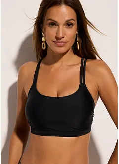 Reggiseno bustier per bikini con spalline incrociate, bonprix