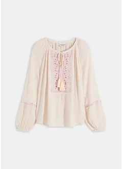 Blusa oversize con ricamo, bonprix