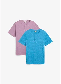 Maglia serafino a maniche corte (pacco da 2), bonprix