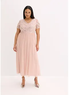 Abito lungo con paillettes, bonprix