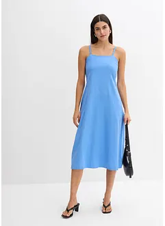Abito midi in misto viscosa con corpino a fascia, bonprix
