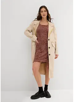 Trench lungo in twill, bonprix