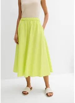 Gonna midi in fresco misto lino, bonprix