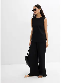 Top in misto viscosa crinkle, bonprix