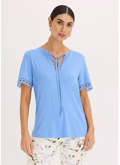 Maglia lunga con bordi in pizzo, bonprix