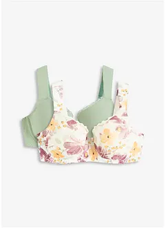 Reggiseno con coppe preformate, ferretto e cotone biologico (pacco da 2), bonprix