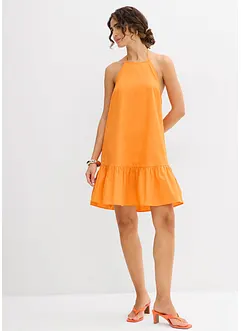 Miniabito con scollo all'americana in puro cotone biologico, bonprix
