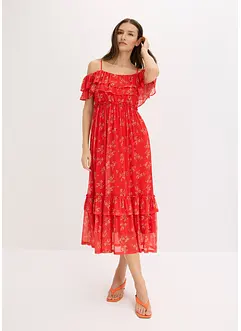 Abito di jersey e mesh, bonprix