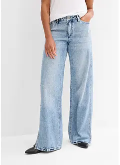 Jeans straight, vita media, bonprix