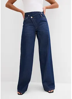 Jeans wide leg, vita media, bonprix