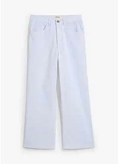 Jeans wide leg cropped, vita alta, bonprix