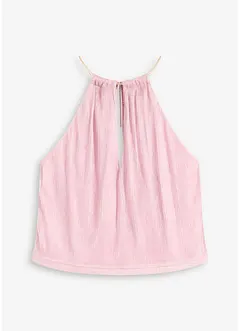 Top cropped con effetto metallizzato, bonprix