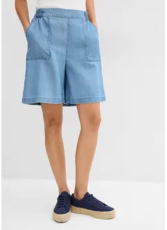 Shorts elasticizzati in vita in fresco misto lino, bonprix