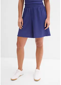 Shorts con elastico in vita in crêpe stropicciato, bonprix