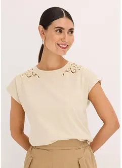 Maglia con dettagli in pizzo, bonprix
