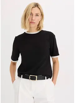 Maglia con bordo in pizzo, bonprix