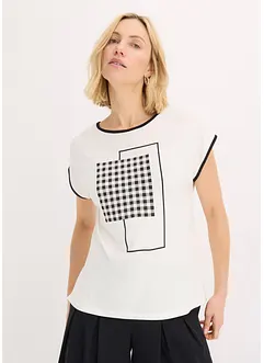 Maglia con stampa e bordi a contrasto, bonprix
