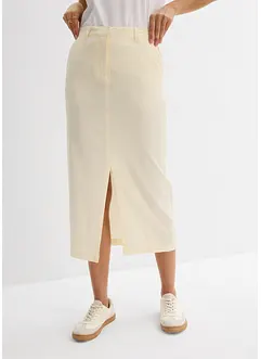 Gonna midi in misto lino fresco, bonprix