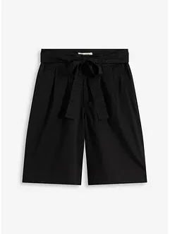 Shorts in twill con cintura da annodare, bonprix