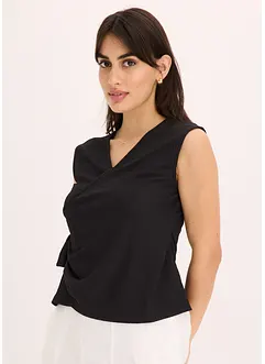 Maglia in jersey crêpe con effetto a portafoglio, bonprix